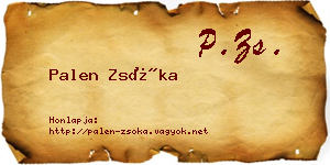 Palen Zsóka névjegykártya
